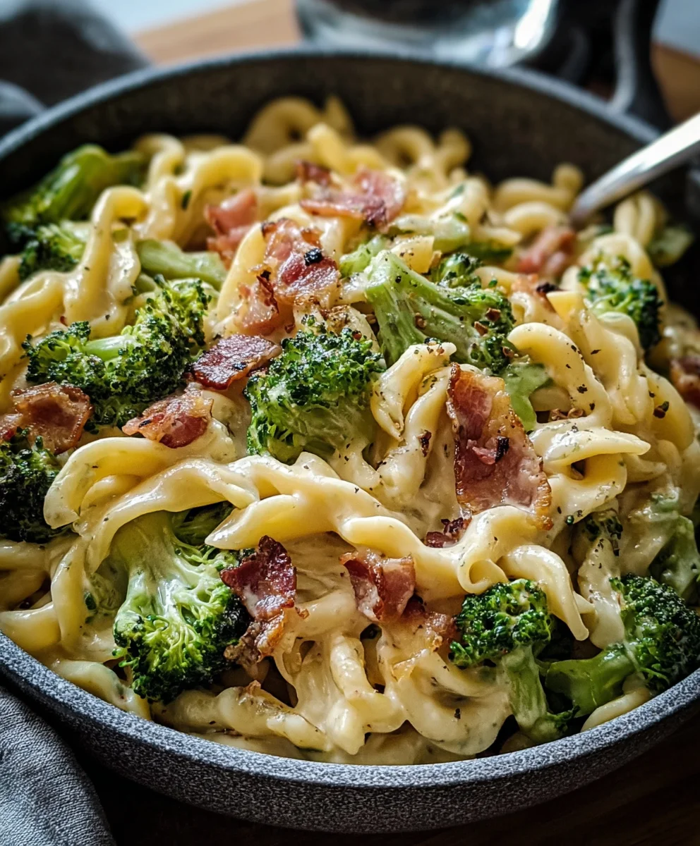 Traumhaft cremige Pasta mit Brokkoli & Beef Beef Bacon