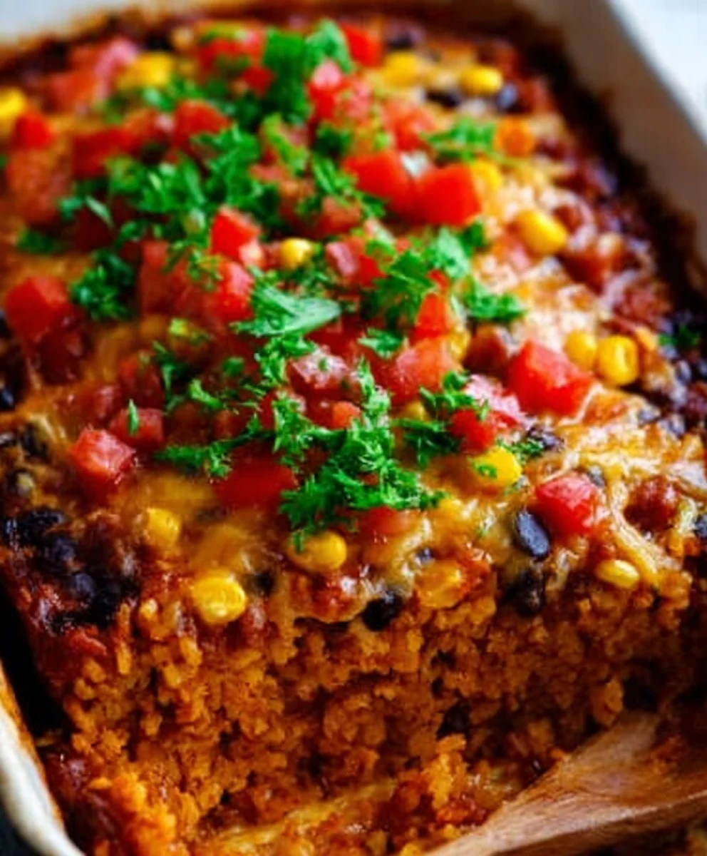 Ofen-Reis: Saftiger Rindfleisch-Reis mexikanisch