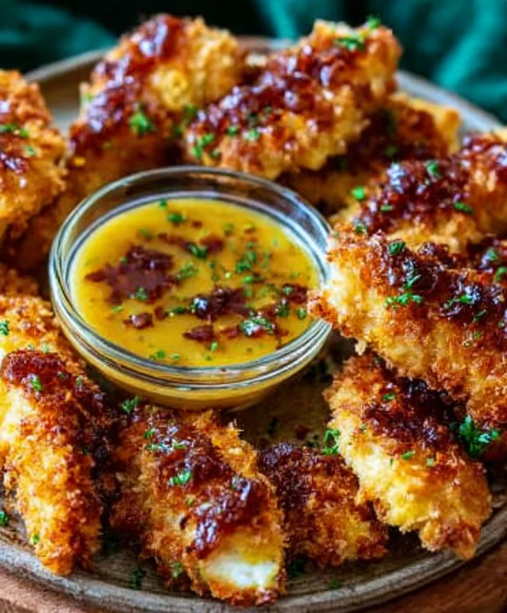 Knusprige Rindfleischstreifen Air Fryer (Honig-Senf)