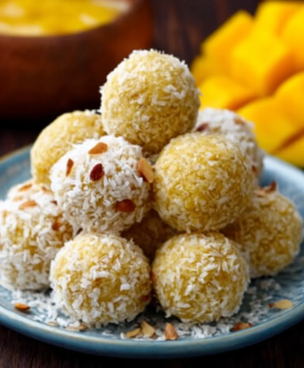 Mango Kokos Energy Balls: Vegane Power-Snacks